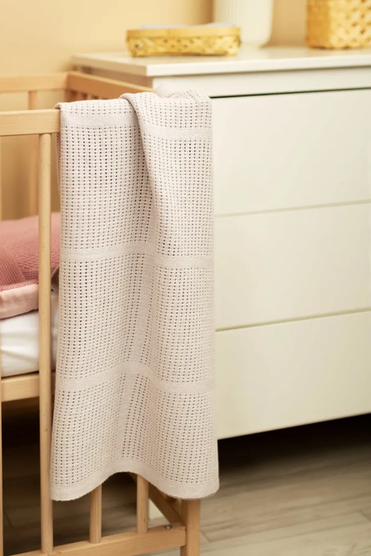 Sensillo, Moli, koc ażurowy, jasny szary, 70-110 cm