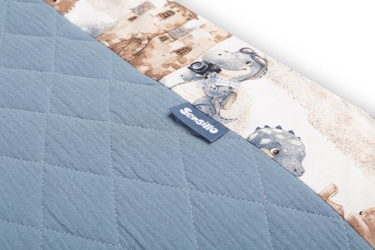 Sensillo, ochraniacz do łóżeczka muślin, Smoki, jeans