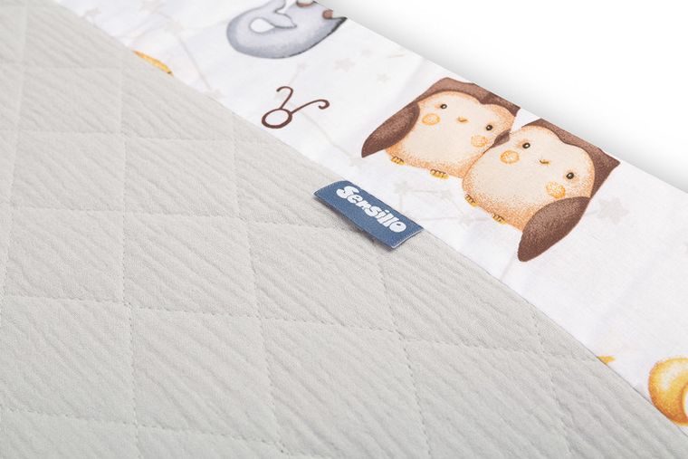 Sensillo, ochraniacz do łóżeczka muślin, Zodiak, szary