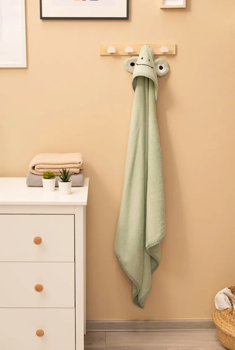 Sensillo, okrycie kąpielowe, zielone, żaba, 90-90 cm