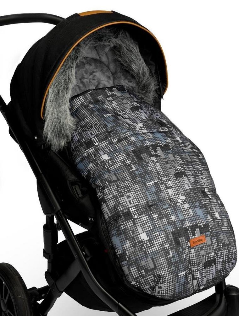 Sensillo, Olaf, śpiworek do wózka, grafitowy, kropki