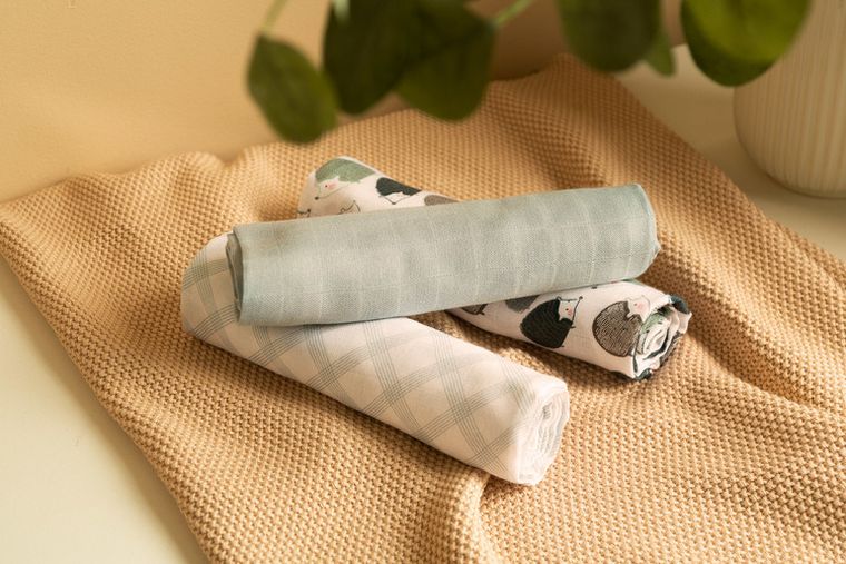 Sensillo, pielucha bambusowa, jeżyk blue, 70-80 cm, 3 szt.