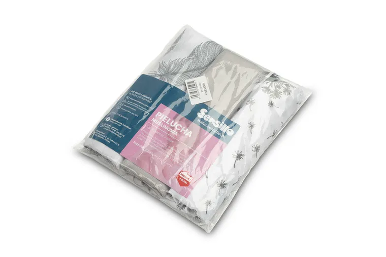 Sensillo, pieluszka muślinowa, szary, 70-80 cm, 3 szt.