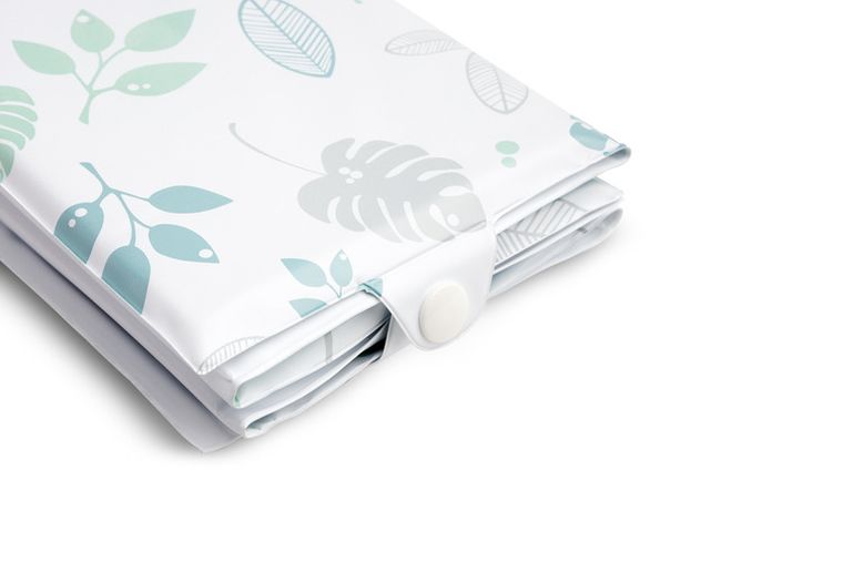 Sensillo, przewijak - mata turystyczna, nadruk floral, niebieski