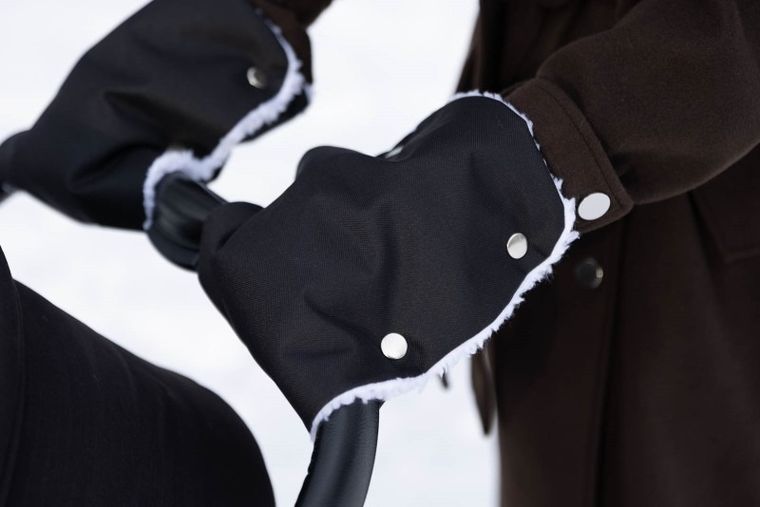 Sensillo, rękawiczka/mufka do wózka, czarna