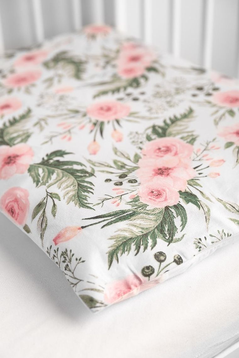 Sensillo, Róże, 2-częściowy komplet pościeli, różowy, 100-135 cm