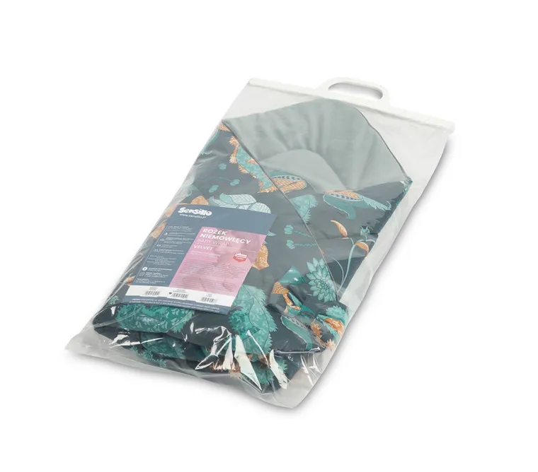 Sensillo, Velvet Paradise, rożek niemowlęcy, szmaragdowy, 75-75 cm