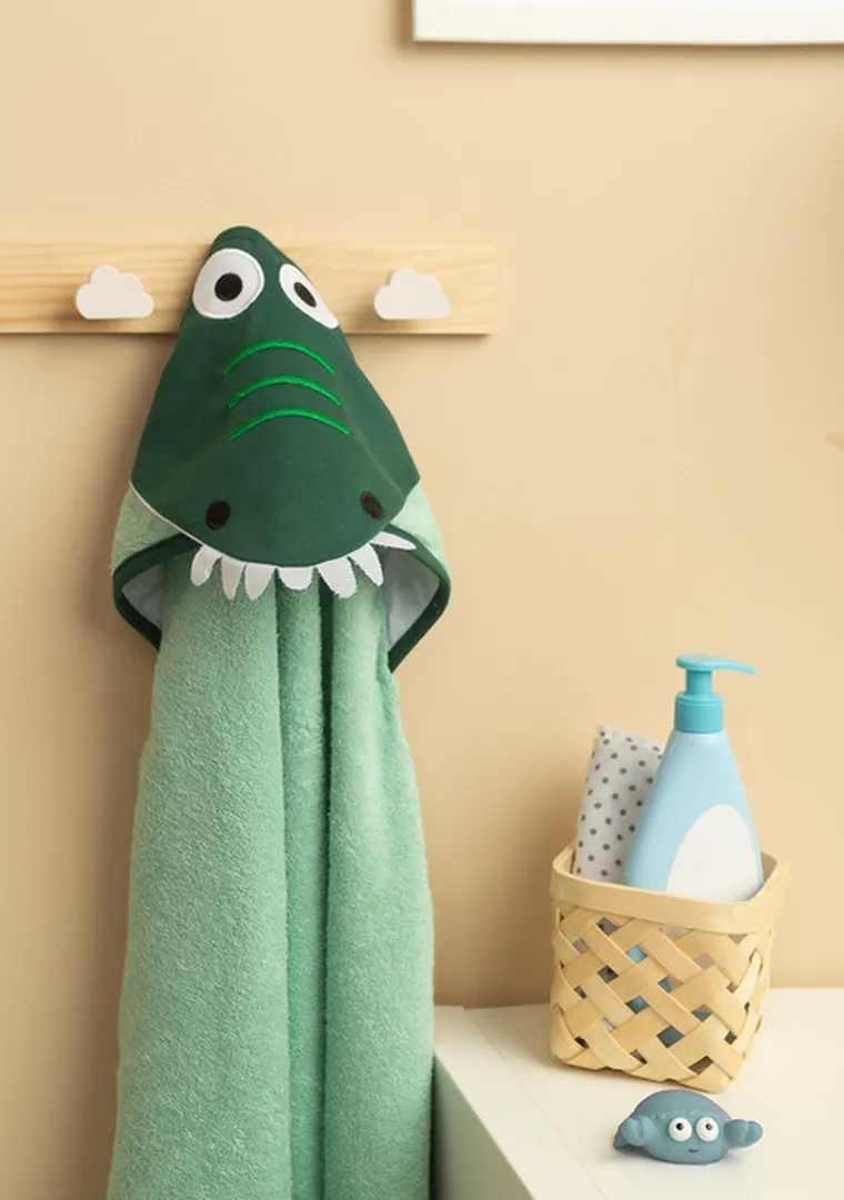 Sensillo, Water Friends, okrycie kąpielowe, krokodyl, green, 100-100 cm