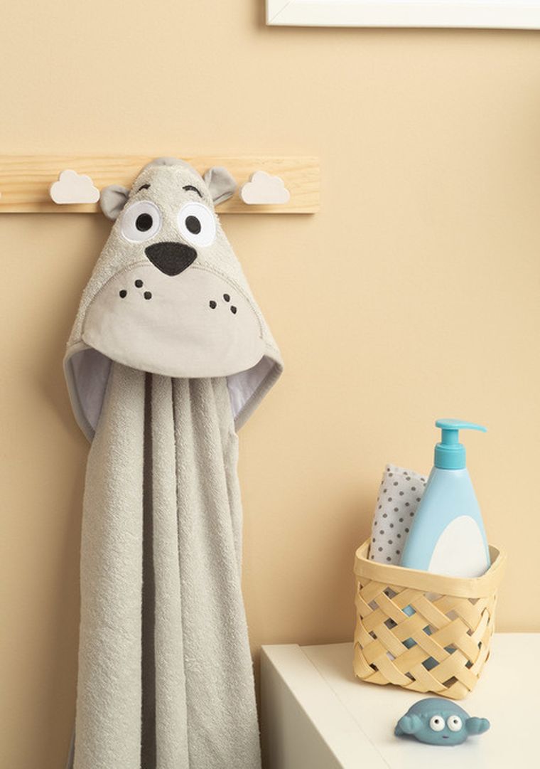 Sensillo, Water Friends, okrycie kąpielowe, miś, grey, 100-100 cm