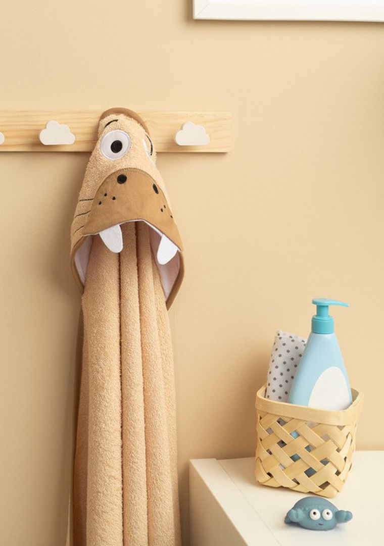 Sensillo, Water Friends, okrycie kąpielowe, mors, beige, 100-100 cm