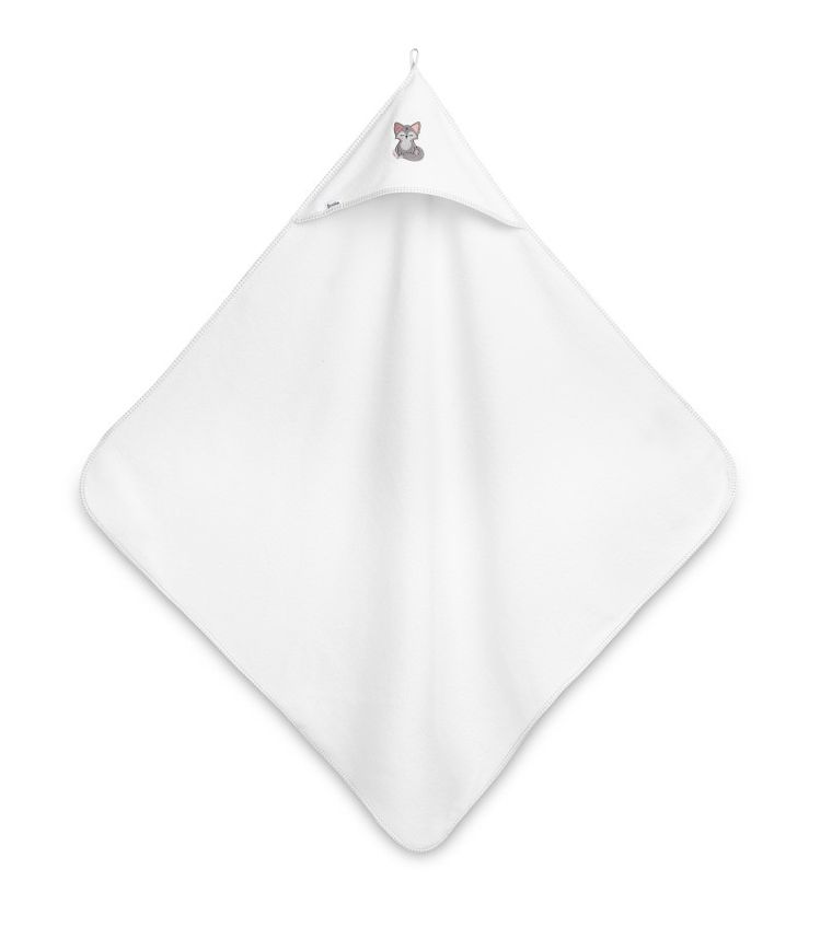 Sensillo, Wilk, okrycie kąpielowe frotte, 100-100 cm, białe