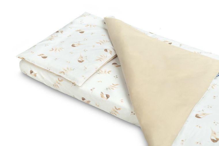 Sensillo, Wróbelek, 2-częściowy komplet pościeli + prześcieradło, 100-135 cm