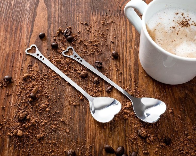 Serdeczne łyżeczki, 2 szt., srebrny