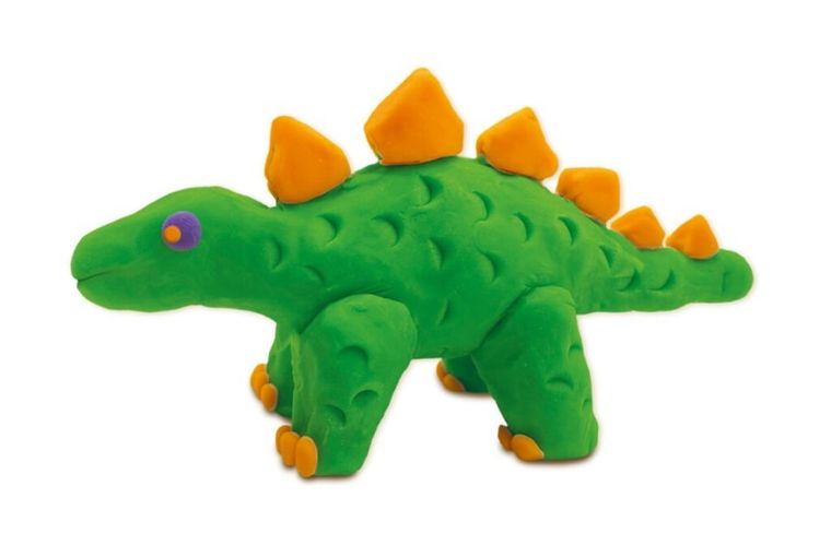 SES Creative, Drewniane dinozaury, zestaw kreatywny z ciastoliną