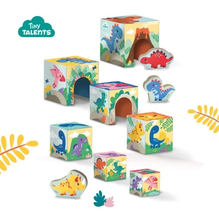 SES Creative, wieża z klocków z figurkami, Dinozaury