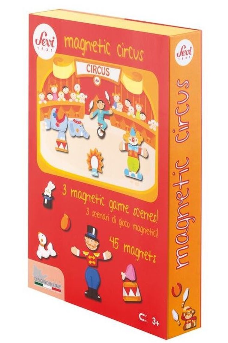 Sevi, Magnetyczna książka, Cyrk, zestaw do zabawy, 45 elementów