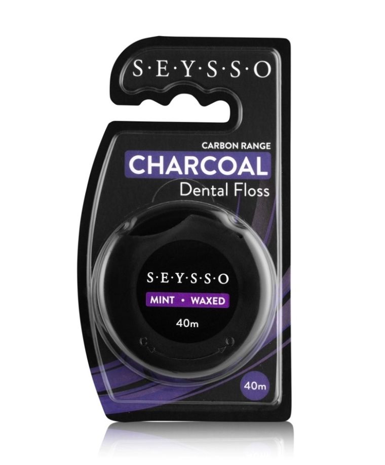 Seysso, Carbon, nić dentystyczna z aktywnym węglem, 40 m