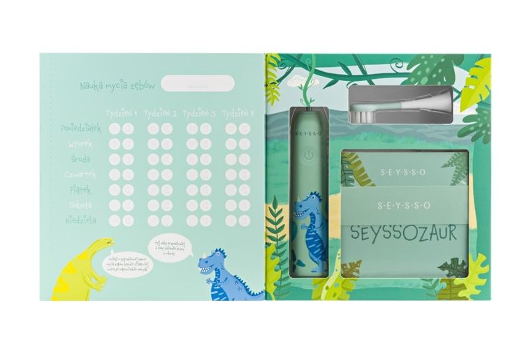 Seysso, Kids, Dinosaur, szczoteczka soniczna, blue, 3l+
