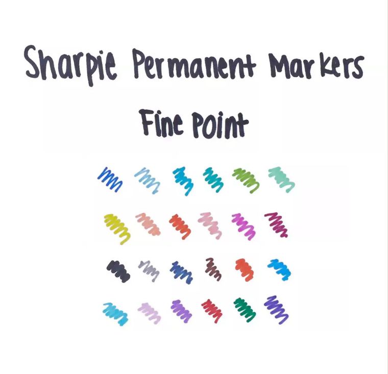 Sharpie, Fine, marker, czerwony