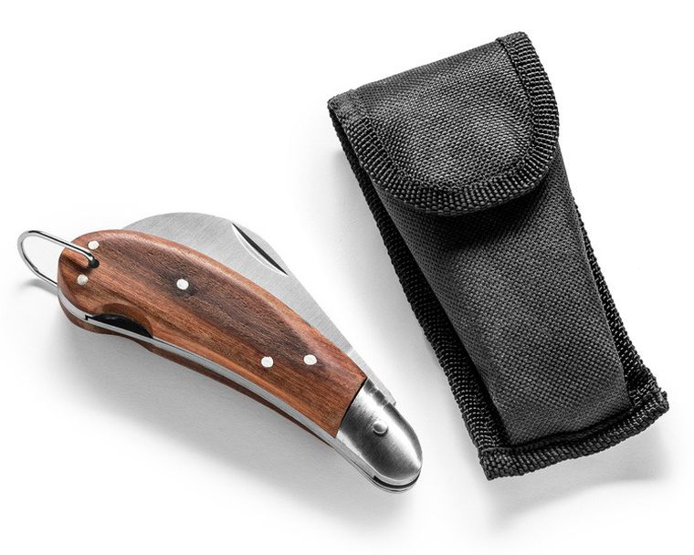 Sierpc, nóż ze składaną drewnianą rączką