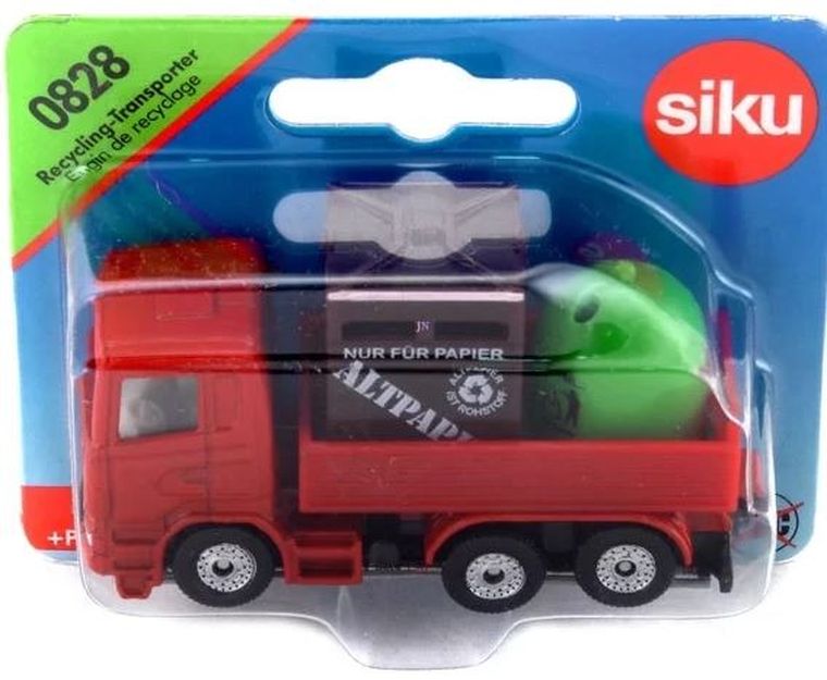 Siku, Ciężarówka z pojemnikami na odpady, model pojazdu, 0828