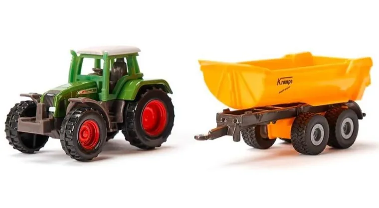 Siku, Fendt, Krampe, traktor z wywrotką kolebkową, model pojazdu, 1605