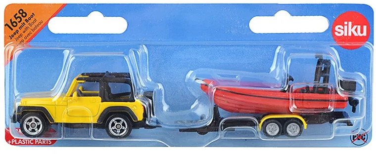 Siku, Jeep z łodzią, model pojazdu, 1658