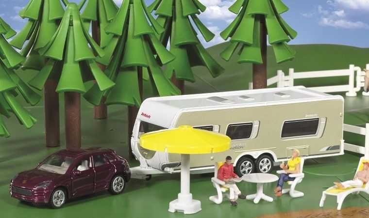 Siku, Samochód z przyczepą campingową, model pojazdu, 2542