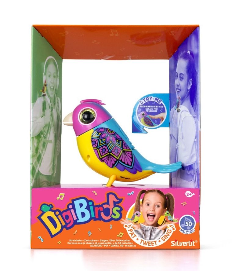 Silverlit, DigiBird, ćwierkający ptaszek, zabawka interaktywna, 1 szt.
