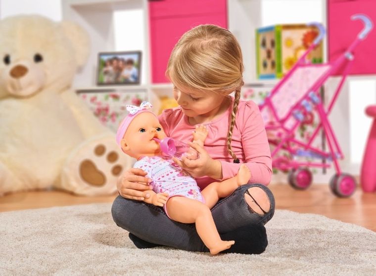 Simba, New Born Baby, lalka funkcyjna, 43 cm