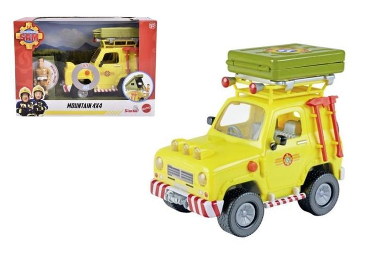 Simba, Strażak Sam, Jeep 4-4, pojazd z figurką i namiotem