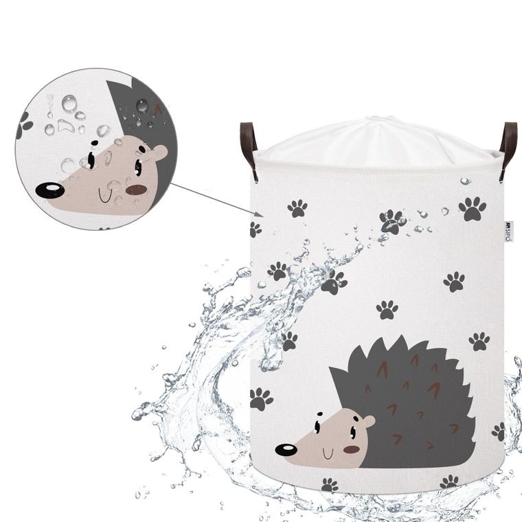 Sipo, kosz na zabawki XL, bawełniany, wodoodporny, zamykany na ściągacz, Jeżyk