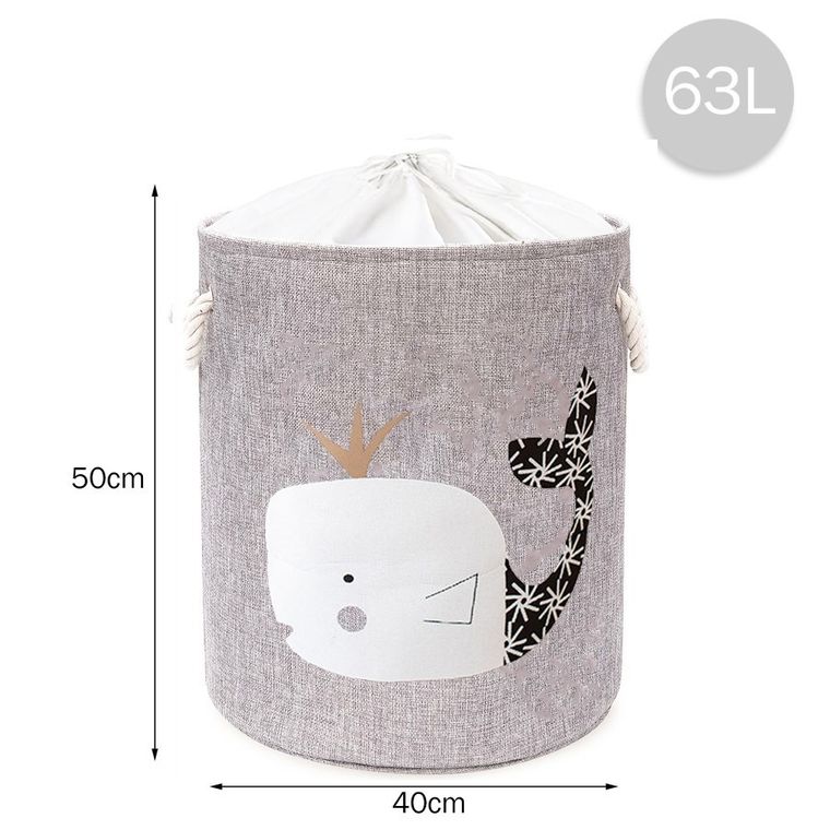 Sipo, kosz na zabawki XXL, wersja premium, zamykany na ściągacz, Wieloryb