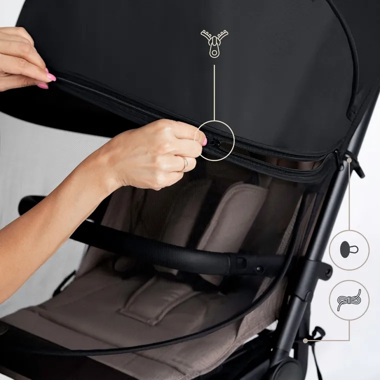 Sipo, moskitiera i osłona przeciwsłoneczna 2w1 do wózka, gondoli, nosidła