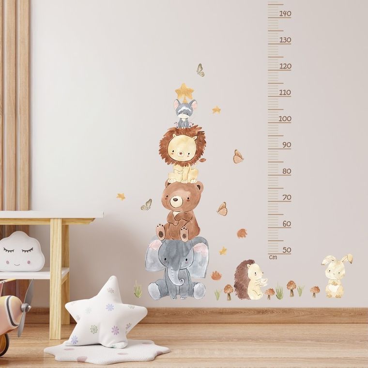 Sipo, naklejki na ścianę do pokoju dziecięcego, Piramida zwierzątka