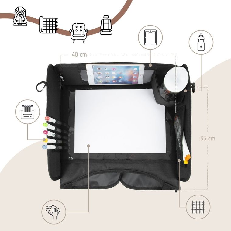 Sipo, stolik podróżny do fotelika samochodowego