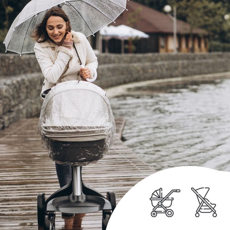 Sipo, uniwersalna osłona przeciwdeszczowa do wózka spacerowego