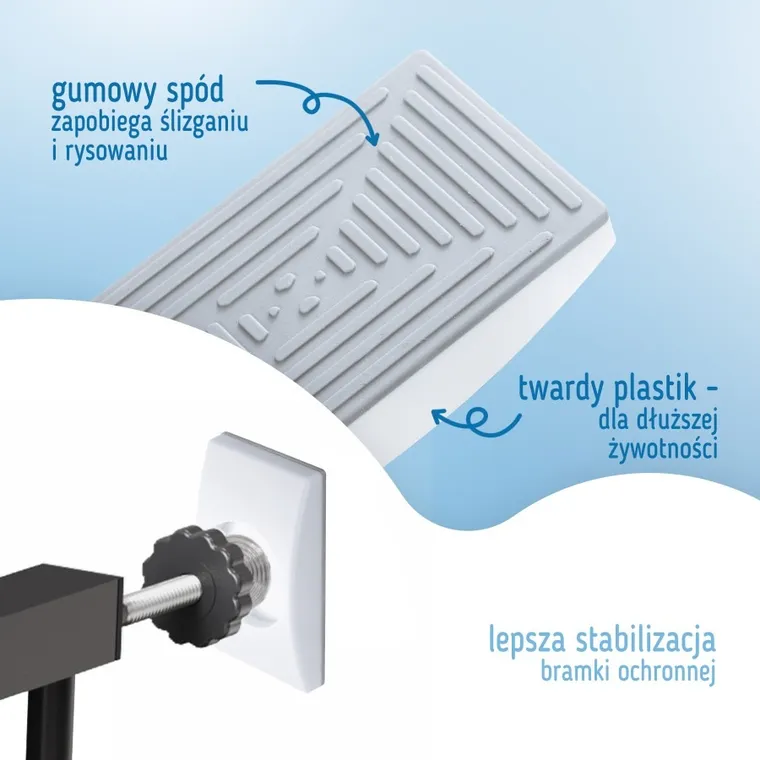 Sipo, zestaw podkładek ochronnych ściennych do bramek zabezpieczających, białe, 4 szt.