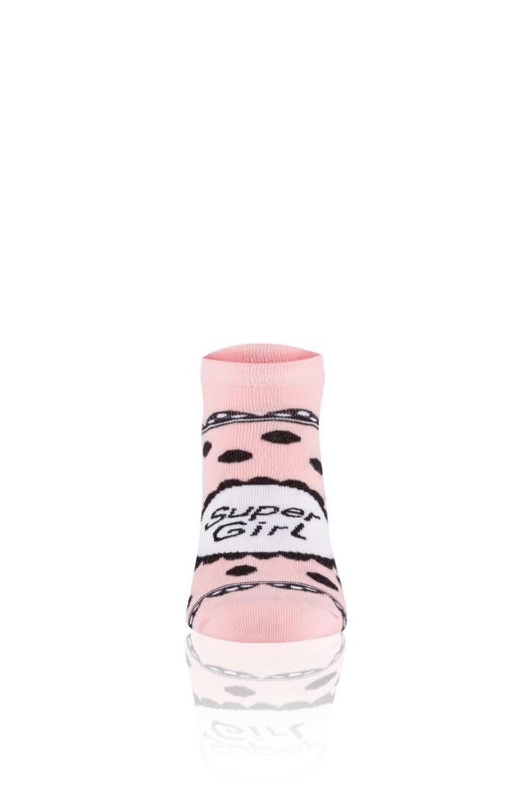 Skarpetki damskie, stopki, różowe, Italian Fashion