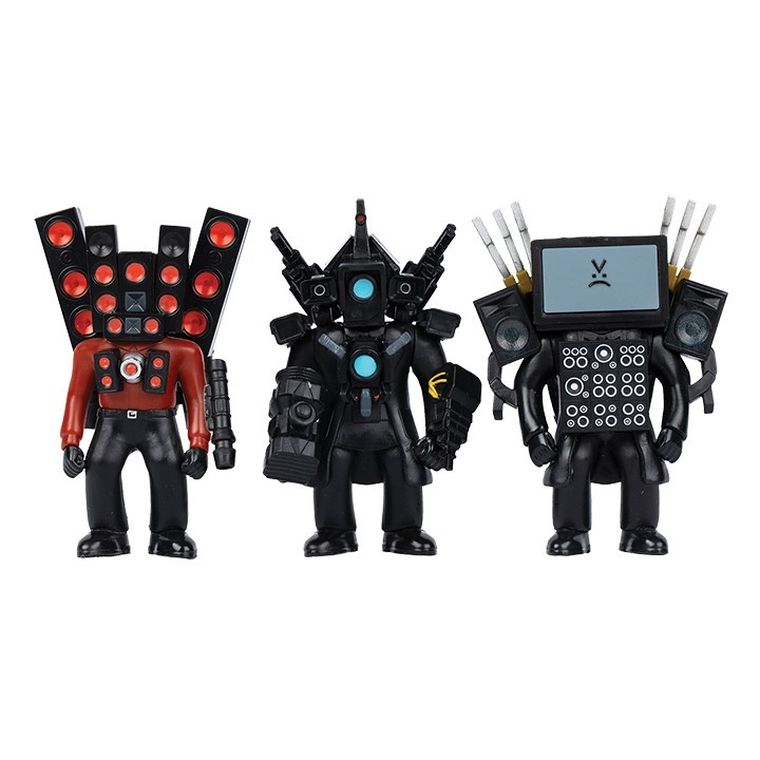 Skibidi Toilet, Titan Collection, figurki kolekcjonerskie, 3 szt.