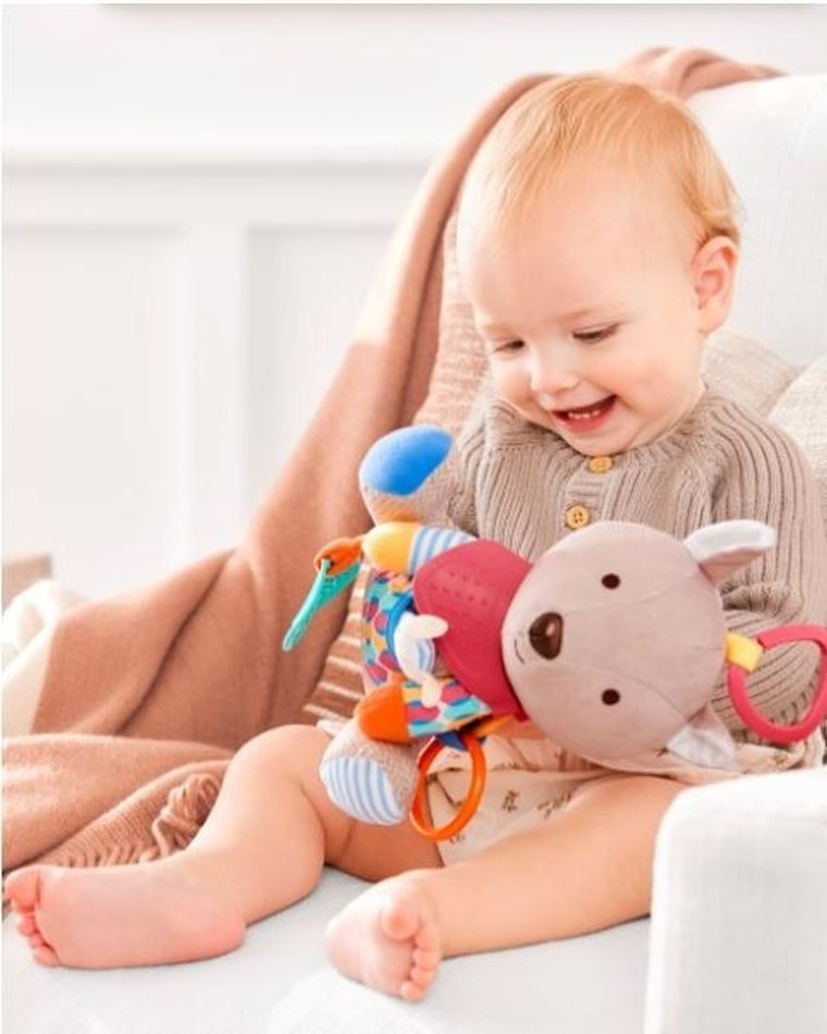 Skip Hop, Bandana Buddies, Kangur, zabawka niemowlęca z gryzakiem, zawieszka