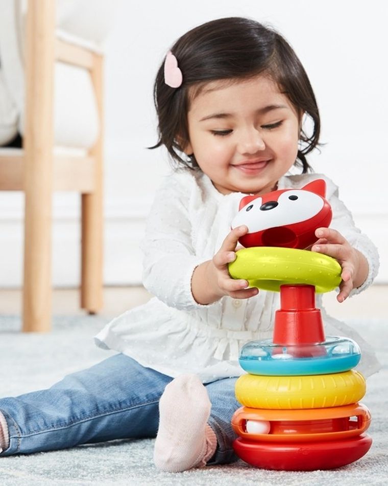 Skip Hop, Explore & More, układanka piramidka, lis