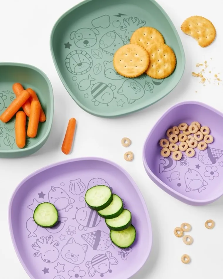 Skip Hop, talerzyk dla dziecka, silikonowy, squad green