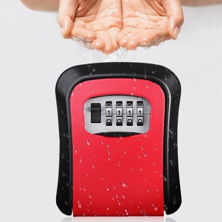 Skrzynka na klucze zamykana na szyfr, żółta