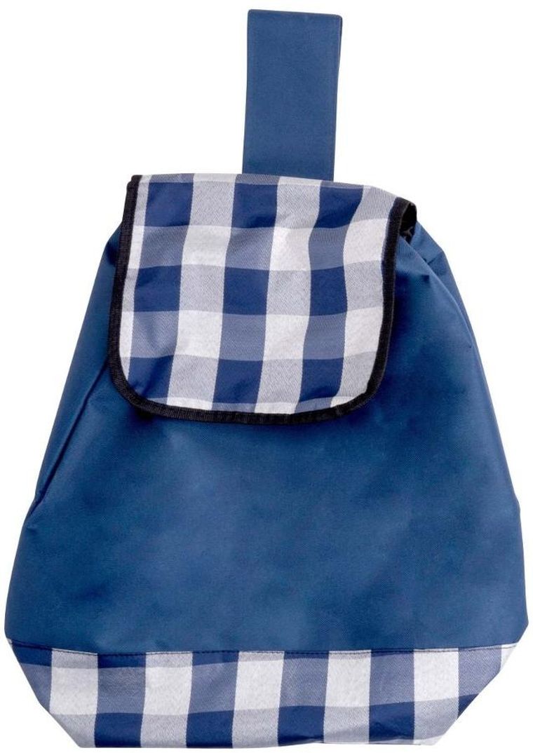 Slazenger, wózek torba na kółkach na zakupy ze stelażem, niebiesko-biały, 31l