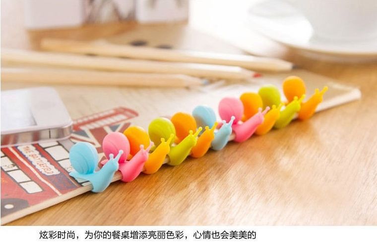 Ślimaki, 6 szt. zawieszki na woreczek do herbaty