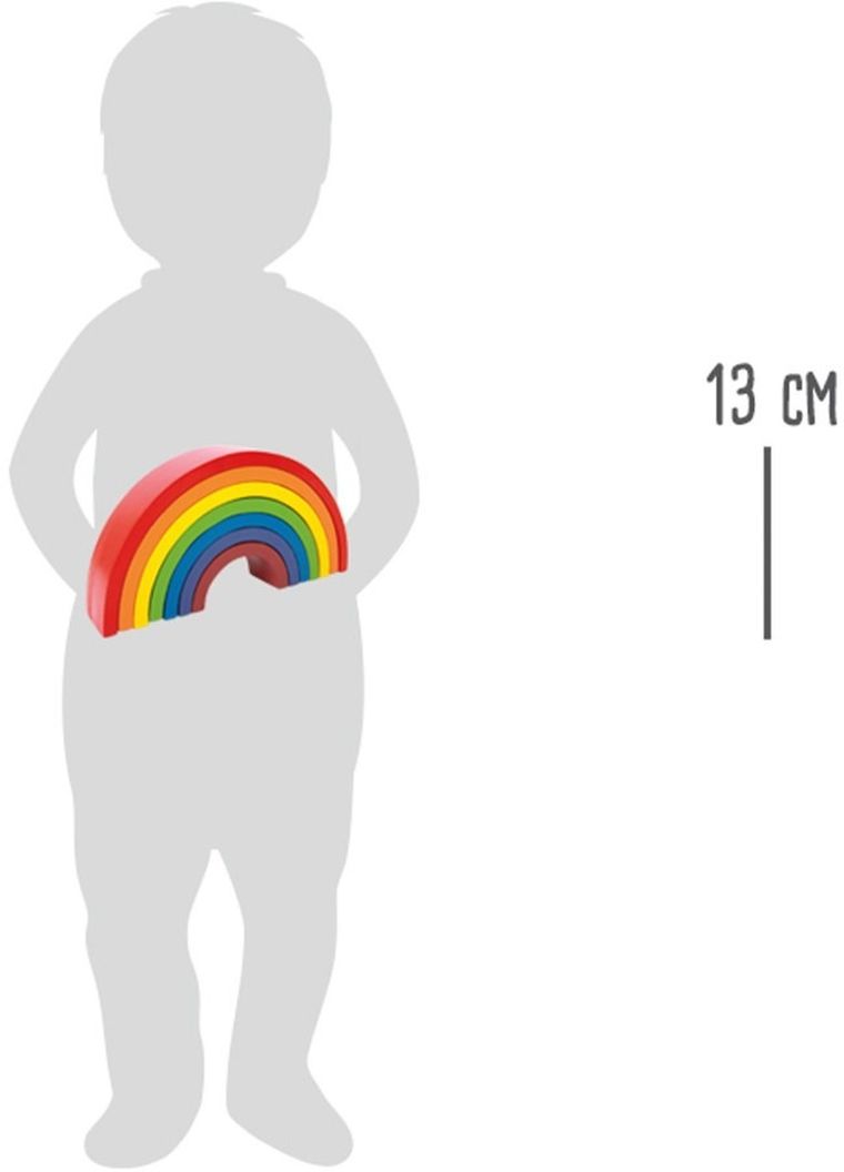 Small Foot, Tęcza Montessori, drewniane klocki