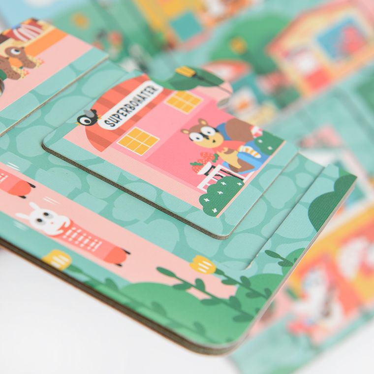 Smiki, ABC Miasta, puzzle z labiryntem, 20 obrazków, 12 elementów