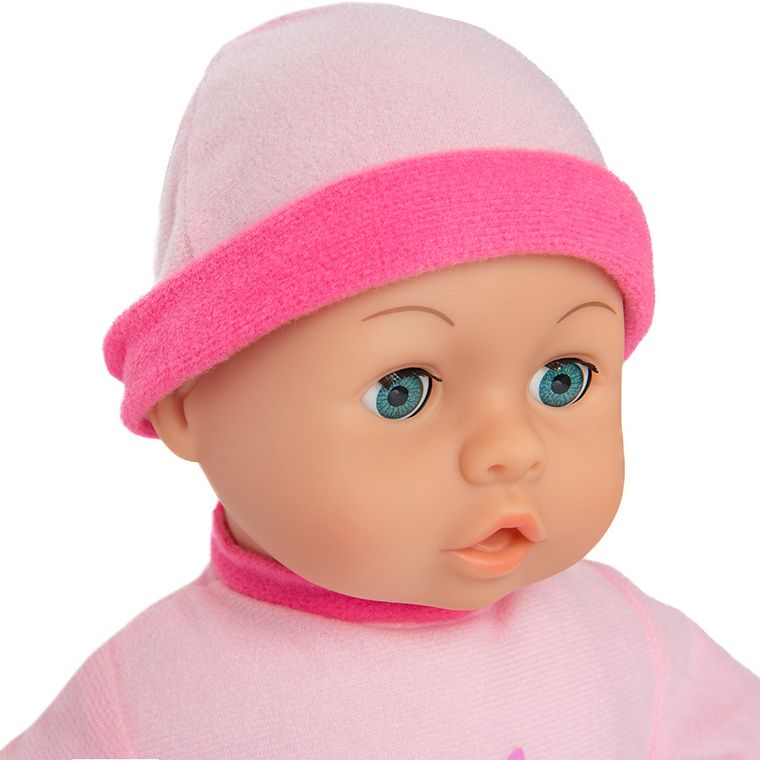 Smiki, Anna, interaktywna lalka bobas z akcesoriami i pozytywką, 40 cm