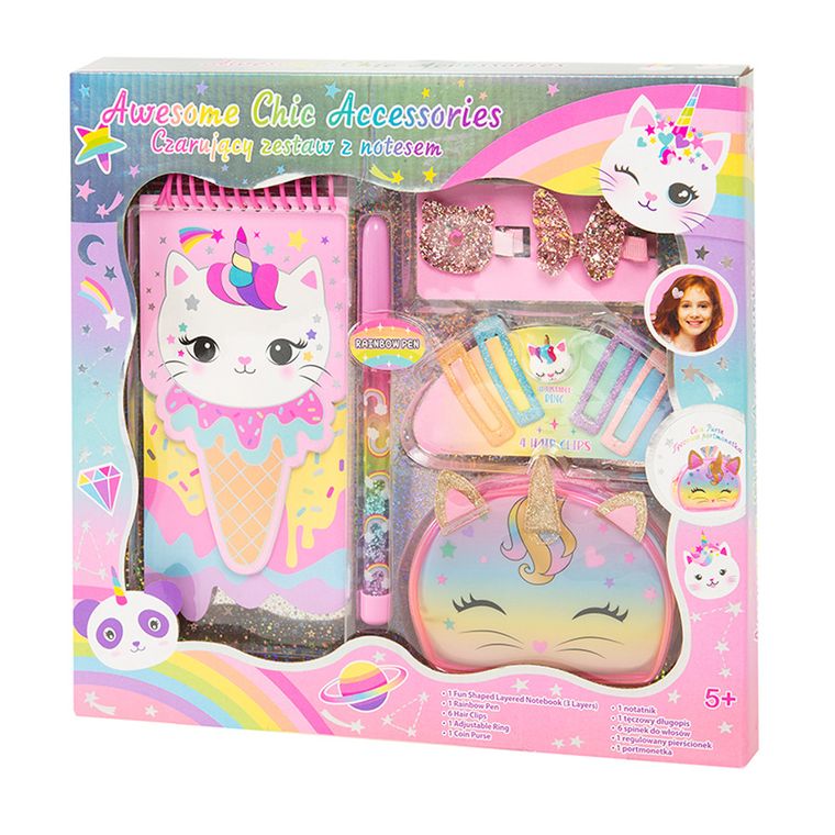 Smiki, Czarujący zestaw, notesik z biżuterią i portmonetką